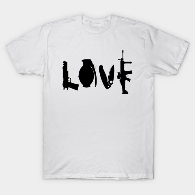 gun firearms love T-Shirt by YEBYEMYETOZEN